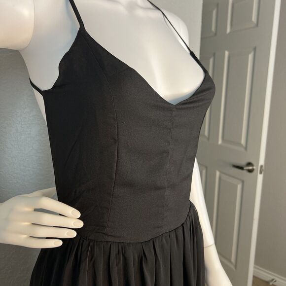 SABO SKIRT Size 10 Open Back  Maxi Dress Strappy Black - Picture 7 of 11